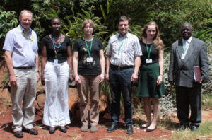 Members of the FoodAfrica Work Package 1. From left Keith Shepherd, Mercy Nyambura, Riikka Keskinen, Martti Esala, Anna-Riitta Juntunen, Michael Gatari).