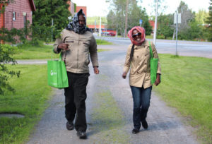 WP5's Daniel Mugangai and Anima Sirma enjoying the cold Finnish summer.
